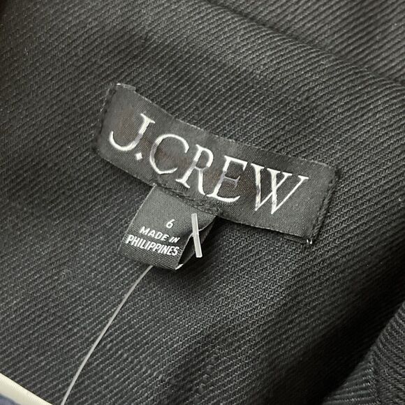 J.CREW Alexandra Blazer in Stretch Linen Blend Size 6 Black NEW Classic CI487 - Picture 7 of 15